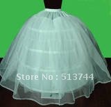 Free shipping: 4 Hoops Puffy  Bridal Petticoats  Underskirt  with lace edge