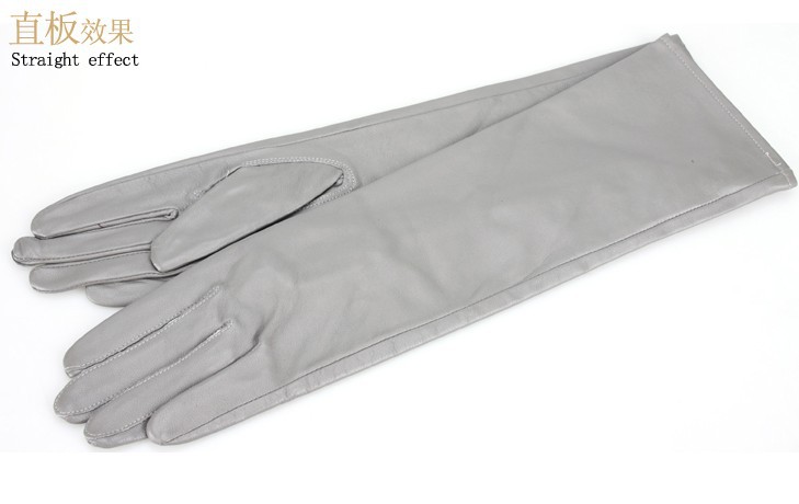 free shipping! 40cm real leather grey gloves hot sale Christmas gift