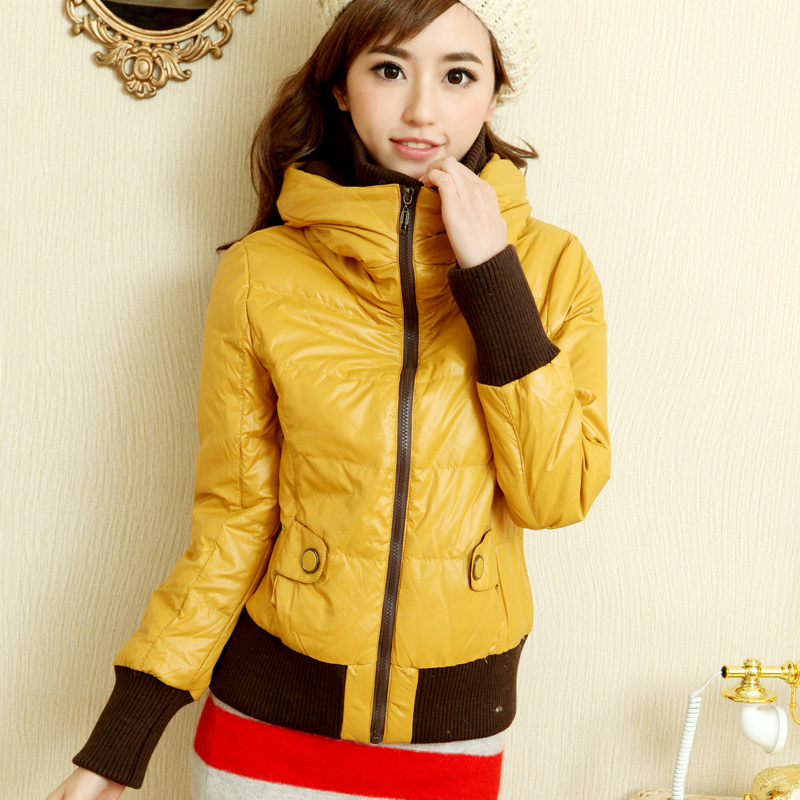 Free Shipping, 41941757 winter fashion brief zipper shorts down coat