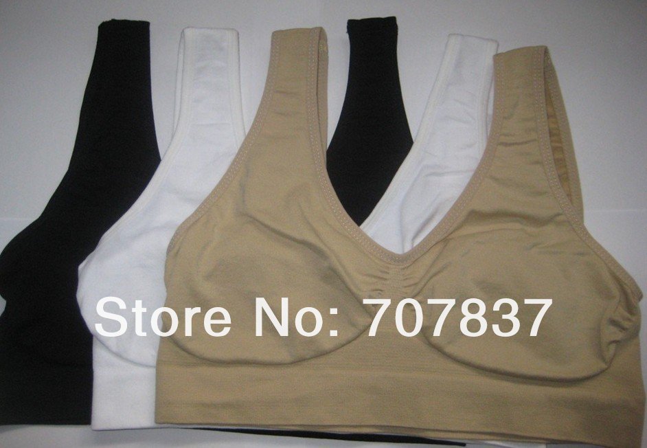 Free Shipping 450pcs/lot Seen On TV Ahh Bra Seamless Bra Microfiber Bra Body Shaper white ,black, beige, OPP package