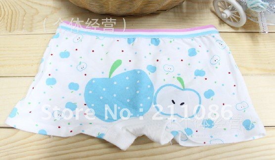 Free Shipping 48pcs/lot girl apple pattern 100% Cotton Children's underwear pants Leggings New super design!