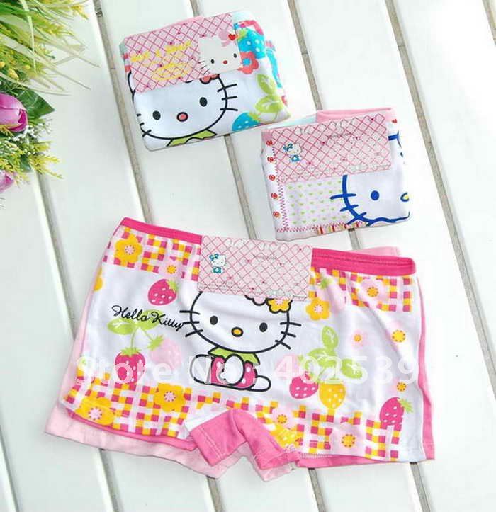 Free Shipping 48pcs/lot Girl's Short,Girl's Cartoon Panties,Hello Kitty Designs