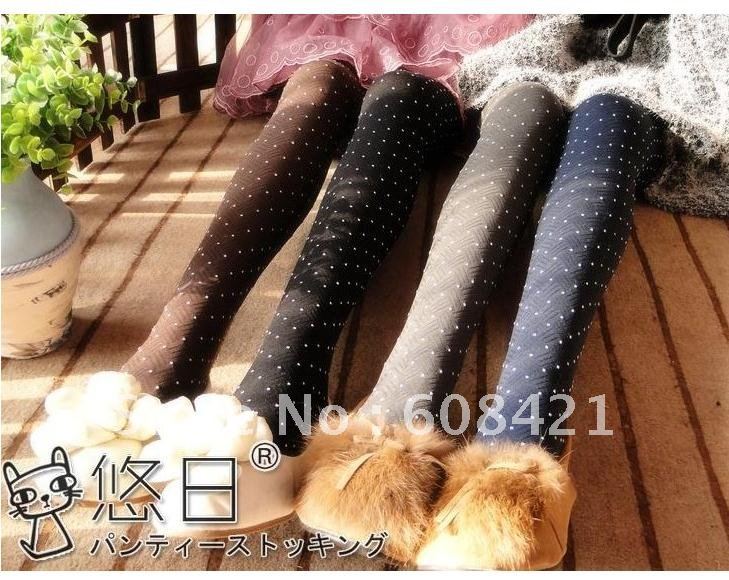 Free shipping(4colors)-Wholesale 6pcs/lot Fashion Flexible sexy Pantyhose,women 80D Personalized CUTE stockings-beauty leg