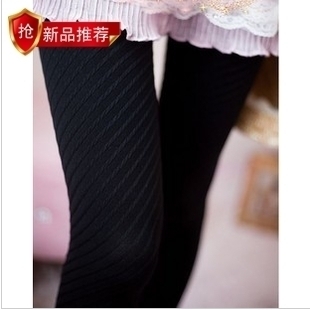 Free Shipping 4pcs/lot Free shipping color 150D velvet Inclined stripe warm legging socks pantyhose for Autumn and winter