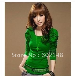 Free shipping 4pcs/lot  wholesale long sleeve blouses