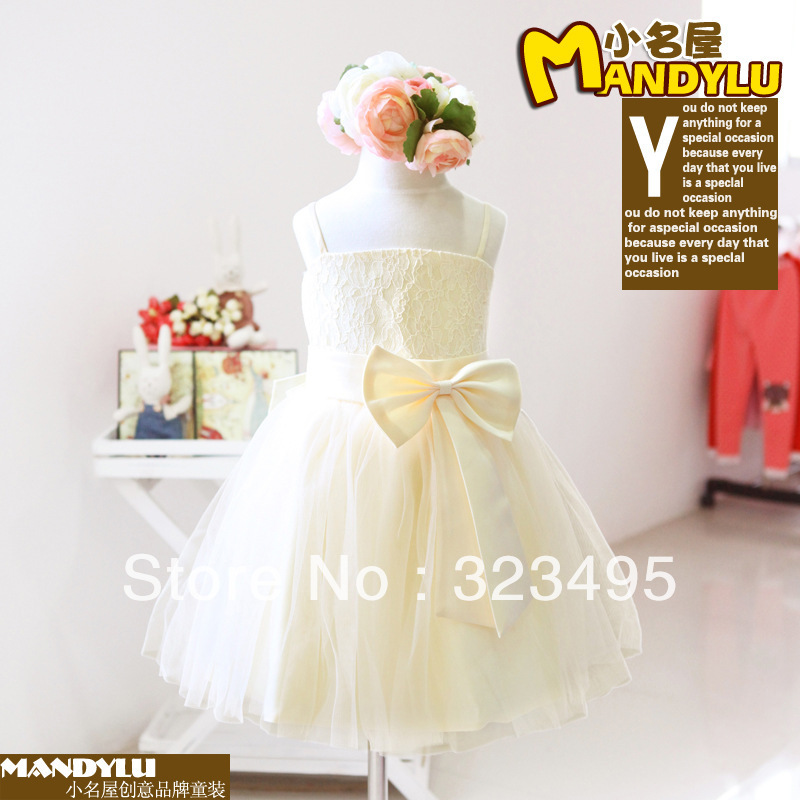 free shipping 4piece/lot  Flower Girl Dress Children Girl Wedding/Party/Performance Princess Dress