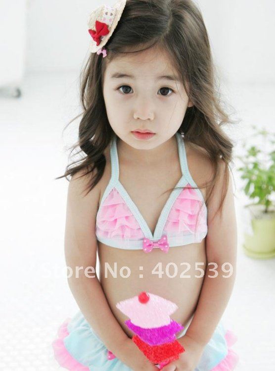 Free Shipping 4sets/lot Baby Girl's Swimsuit,Children Swimwear,Kids Beachwear,with flower Design)