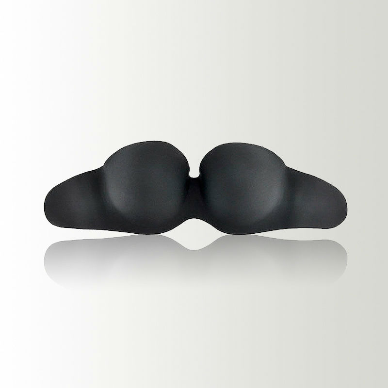 Free Shipping 5/8 Cup Solid Cotton Invisible Push Up Beige/Black Bra(Cup A B C D)
