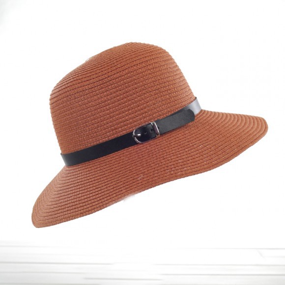 Free  shipping  5  colors Korean style Solid color British belt hat sun hat   409