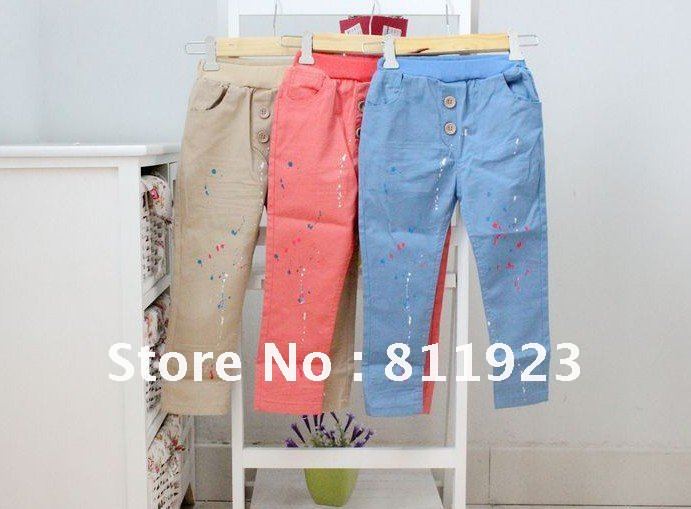 free shipping 5 pcs/lot 2012 NEW! Autumn girl/Children/baby pants,kids fashion casual pants,children wear,girl clothing,3 colors
