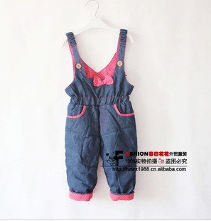 Free shipping 5 pcs/lot Girls Demin Overall. Thicken . Kids Jeans.Children Pants. Baby Overall. Girls pants. Fashion Design