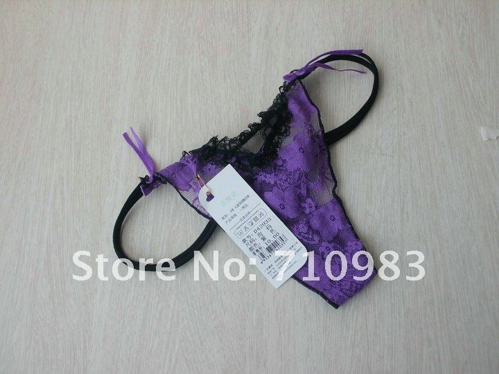 Free shipping(50 pieces/lot) missfeel flagship of quality sexy underwear,d42035 purple