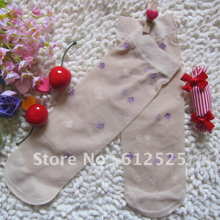 Free shipping (50 pieces/lot) silk stockings Short filar socks