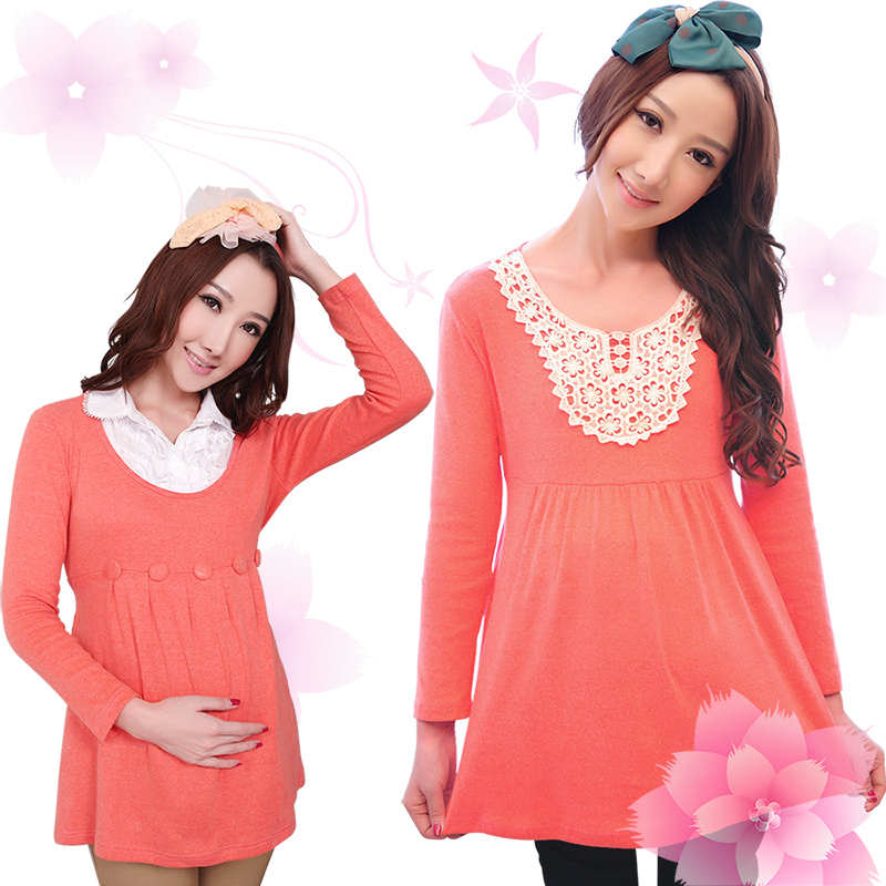 Free Shipping 500 ! maternity clothing spring fashion sweet spring maternity top maternity top