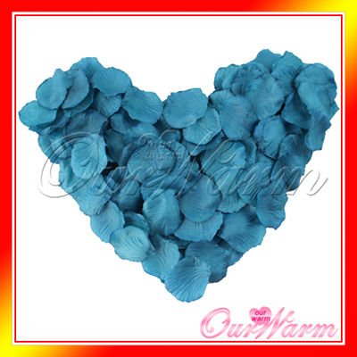 Free Shipping 500 Pieces Teal Blue Silk Rose Petals Flower Used Directly Wedding Party Decoration Supply Colors