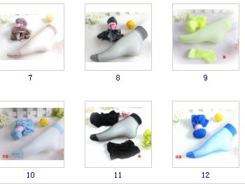 free shipping 500pair/lot women's candy colors Socks crystal silk socks cute short thin silk stockings multi colors to select