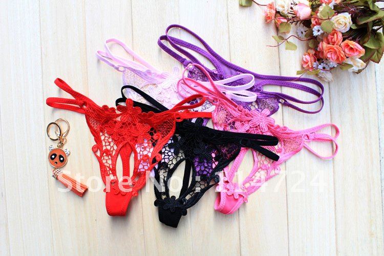 Free Shipping  5343 New Women Sexy Underwear Panties Crotchless