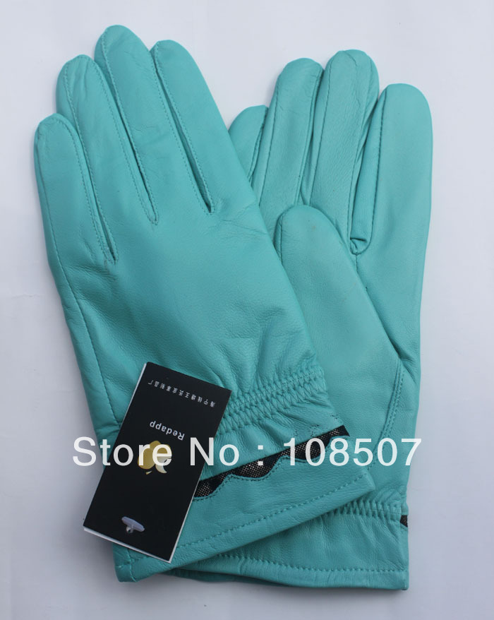 free shipping  5pairs/lot women fashion really 100% genuine sheep leather keep warm winter gloves