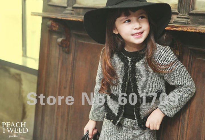 Free shipping 5pc/lot Fashion Elegant Black Girls cardigan/ outerwear ,Children cardigan / coat / outerwear ,Kids wear