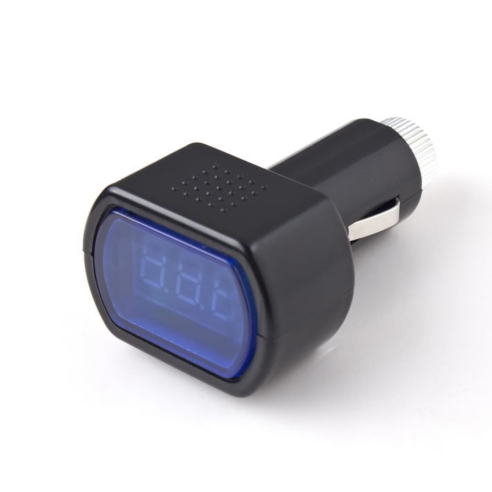 Free shipping!5pcs Foreign trade wholesale Mini car voltmeter / table the car voltage detector / battery voltage meter monitor