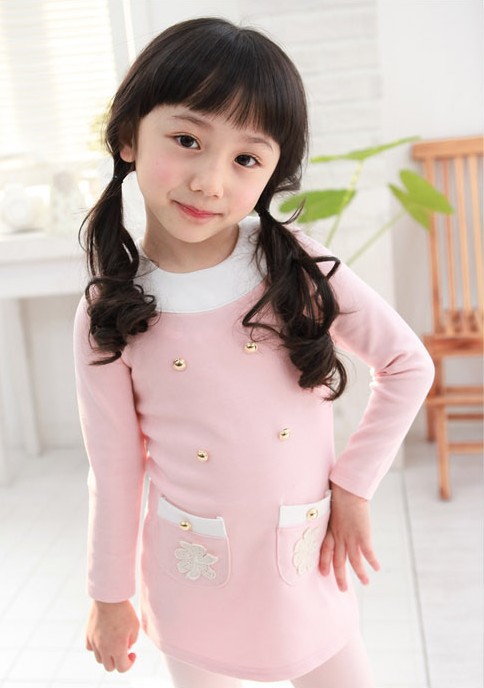 FREE SHIPPING 5PCS/LOT 2013 Pure cotton doll of the girls brought the double-breasted frock
