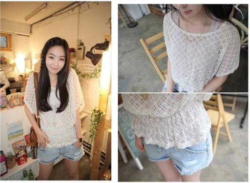 Free shipping 5pcs/lot 6188 cutout batwing sleeve sweater