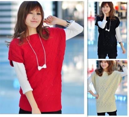 Free shipping 5pcs/lot 6213 women's spring slit neckline cutout knitted sweater