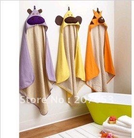 free shipping 5pcs/lot children clothing  baby clothing baby bathrobe with animal design