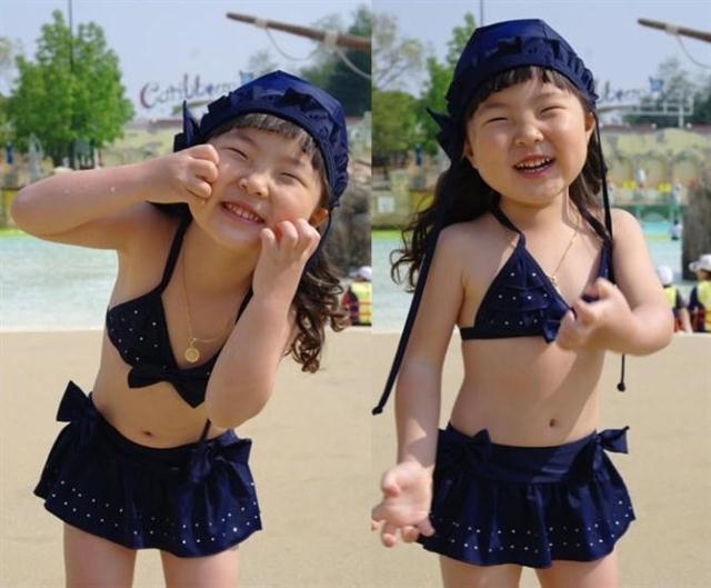 Free Shipping 5pcs/lot cute girls swimsuits two pieces girl bikini size 3T-7T