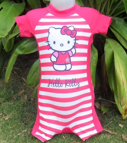 Free shipping 5pcs/lot Hello Kitty Swimming suit,Children's Surfing Dress,Girl's Rash Guard