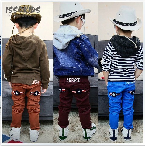 free shipping 5pcs/lot ISSOKIDS Small air force wind series of children 's casual pants trousers 1308-4