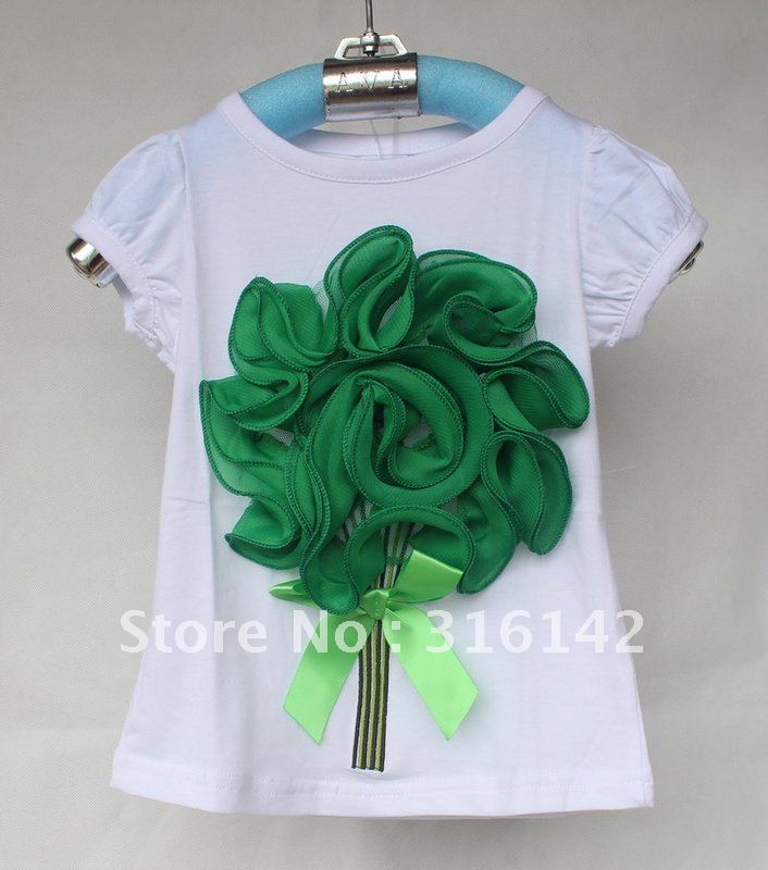 Free shipping 5pcs/lot, Original brand with promotional t shirt short sleevet- shirt white t shirts white Baby Top  B-04