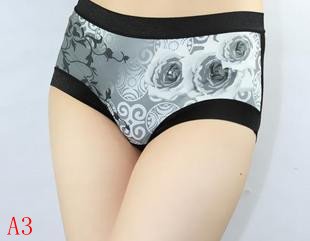Free Shipping 5Pieces Women breathable peony embroidery  underwear
