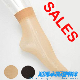 Free shipping 5prs per packing women's ultrathin quartz fiber socks skinny & transparent socks