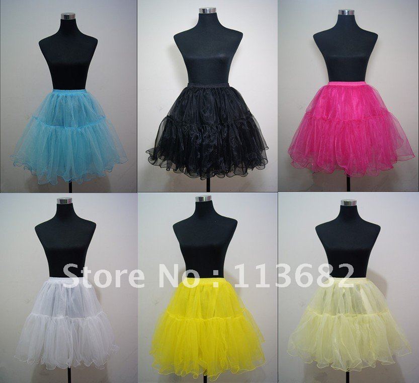 Free Shipping 6 Color  50s PROM/PINUP/SWING 26" PETTICOAT/UNDERSKIRT