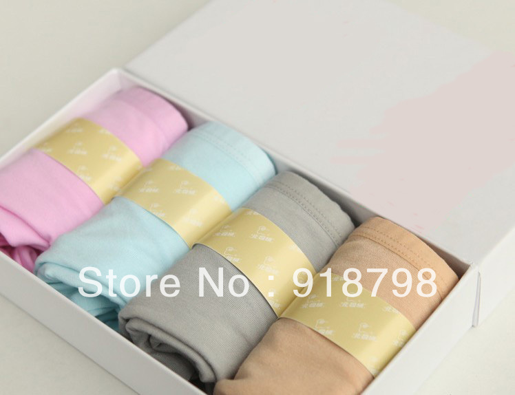 Free shipping 6 colors 4 pcs/lot  into box Silky sweet  and sexy Ms. underwear high-end women's underwear holiday gift -B1340H