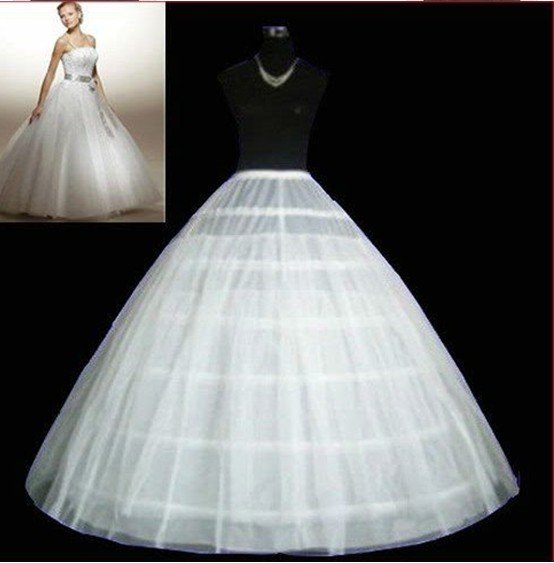 free shipping 6-HOOP 1-LAYER BRIDAL GOWN PETTICOAT SKIRT SLIP wedding dress petticoat/crinoline wholesale/retail
