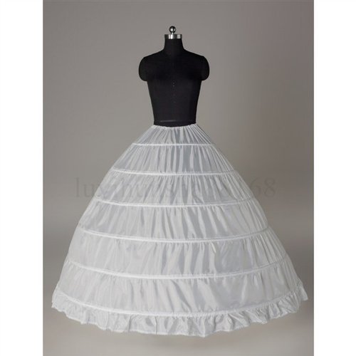 Free shipping  6 Hoops Bridal Wedding Petticoat Crinoline Underskirts Slip Ball Gown         P-002
