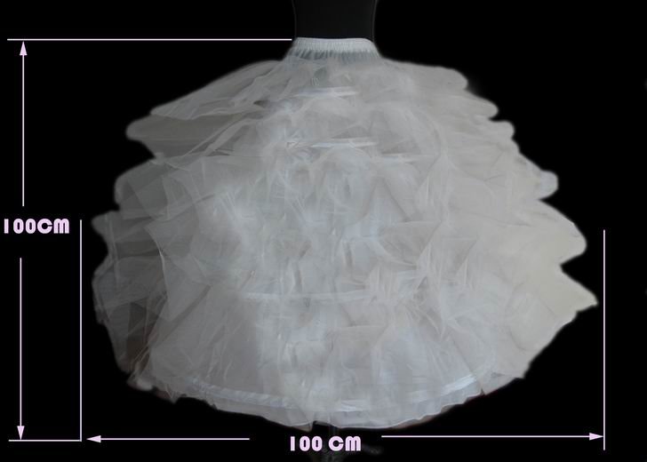 Free Shipping  6 layers 3 hoops bridal wedding underskirt petticoat P100