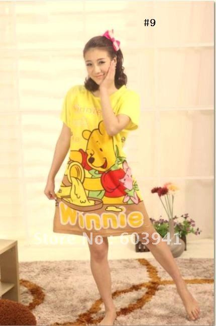 free shipping 6/lot cartoon hello kitty  cotton pajamas/cartoon pajamas 15pattern free size