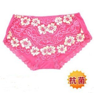 Free shipping 6 pcs/lot  Bamboo charcoal fiber modal underwear briefs / sexy flower panties  + support wholesale