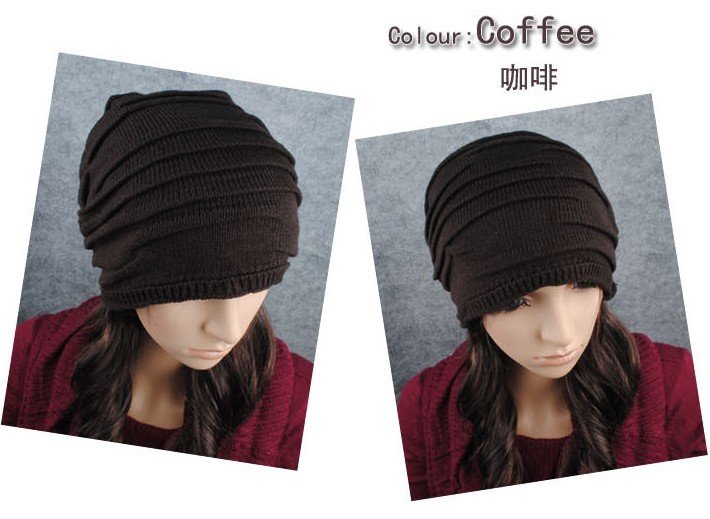 Free shipping,600pcs/lot,Korean version of popular fold caps,fashionable men and women knitting line hats,4color,wholesale.