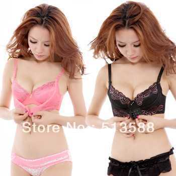 Free shipping   6050 bamboo charcoal fiber gather roses embroidery refused a small chest bra