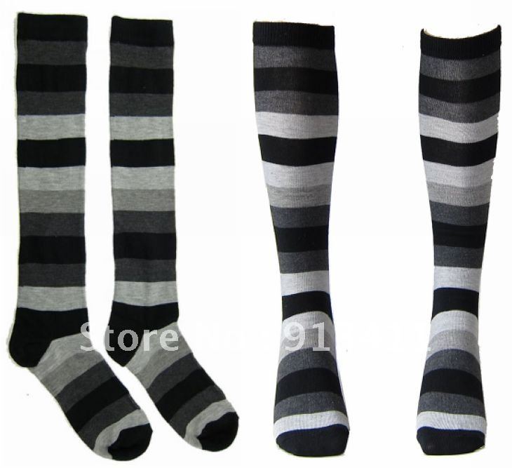 Free Shipping 6pairs/lot  Ladies fashion new  color cotton high socks