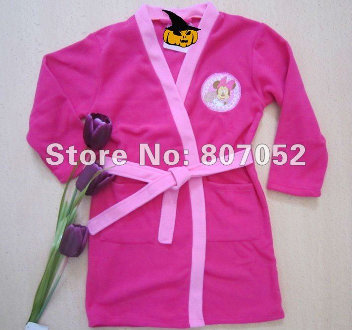 Free Shipping,6pcs/lot,Pink Color,Kids' bathrobe,girl nightgowns,baby clothing,Children costume NG10