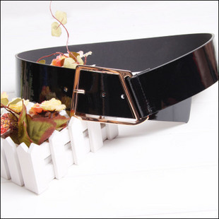 free shipping 6pcs/lot Y-3022 fashion women's belt japanned leather women's cummerbund oblique hasp wide strap