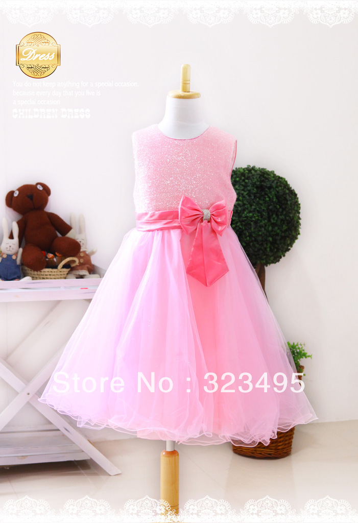 free shipping 6piece/lot vBall Flower Girl Dress Children Girl Wedding/Party/Performance Princess Dress