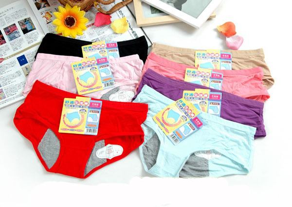 Free shipping 7 pieces/lot Women's menstrual period cosy Panties multi color panties