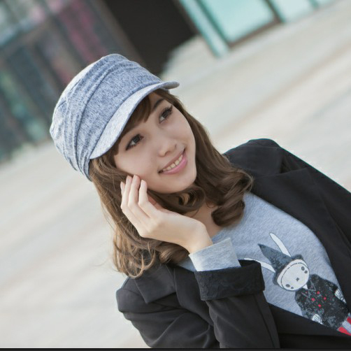 Free shipping 8189 autumn and winter hat women's winter hat cap thermal solid color newsboy cap winter cap warm hat