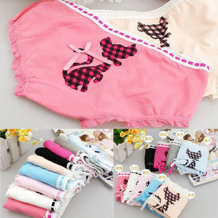 Free Shipping 8pcs/lot Fashion Elegant Cat Bow Cotton Intimates Cute Lace Briefs Pink Gray Black Underwear Panties Lady
